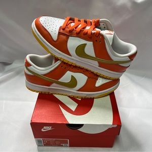 Women’s Nike Dunk Low Orange / University Gold New 7.5W / Youth Size 6